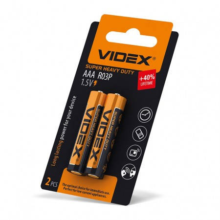 Батарейка Videx R03P/AAA 2pcs SMALL BLISTER
