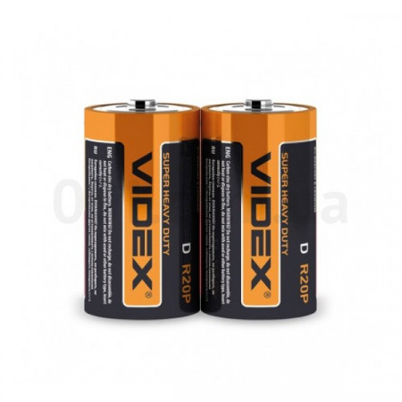 Батарейка VIDEX D Shrink 2 Super Hevy Duty R20