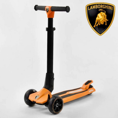 Самокат Lamborghini триколісний LB 10200 (4) складане алюмінієве кермо, колеса PU зі світлом, в коробці