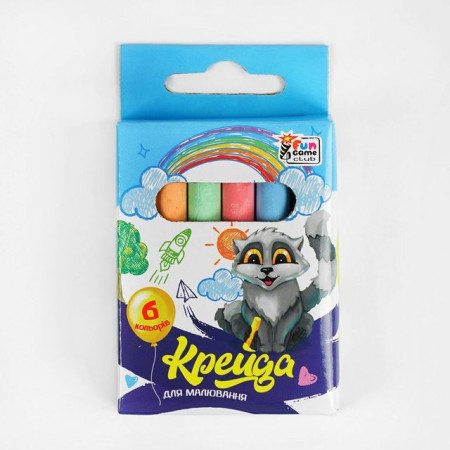 Крейда 29939 (432) "4FUN Game Club", 12 штук, 6 кольорів, у коробці