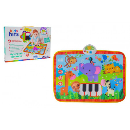 Килимок музичний Kids Hit, KH04-003, Зоопарк, на батарейках, у комплекті, звуки тварин, вірші, мелодії, р-р килимка 70*50см, короб. 38*26*4см