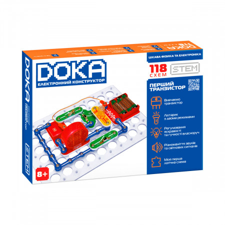Конструктор електронний DOKA "118 СХЕМ" D70701