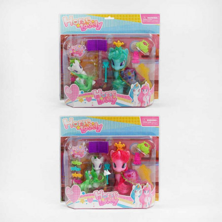 Набір поні 63815 C/D (48/2) “My Little Pony”, 2 іграшки, аксесуари, на листі