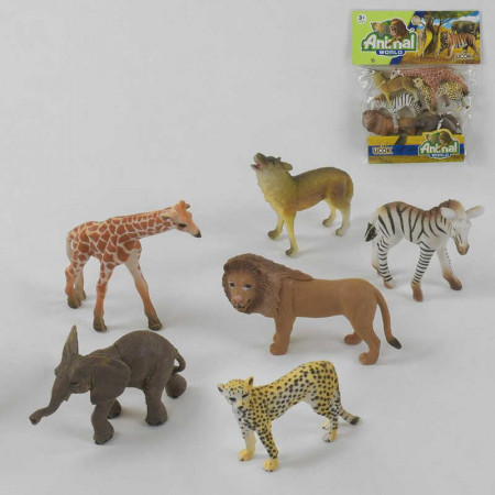 Набір диких тварин 2Y 306001 (96/2) 6 тварин, в пакеті