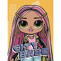 Набір для розпису по номерах для дітей "L.O.L. Surprise! O.M.G. City Babe" 30х40см