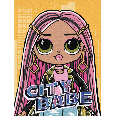 Набір для розпису по номерах для дітей "L.O.L. Surprise! O.M.G. City Babe" 30х40см