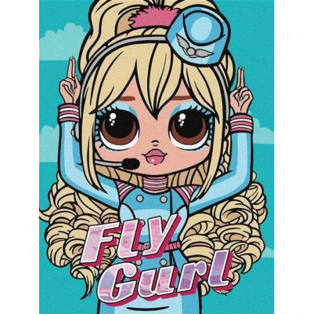 Набір для розпису по номерах для дітей "L.O.L. Surprise! O.M.G. Fly Gurl" 30х40см