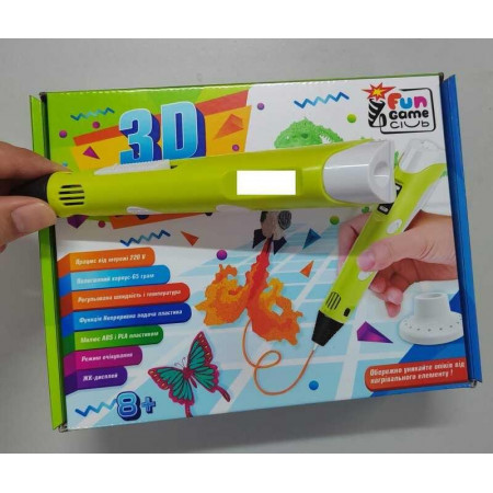Ручка 3D 36182 (12/2) "4FUN Game Club", USB кабель живлення, в коробці