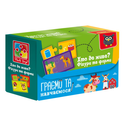 Пазли "Знайди пару. Хто де живе? На що схоже?" VT5003-03 (54) "Vladi Toys"
