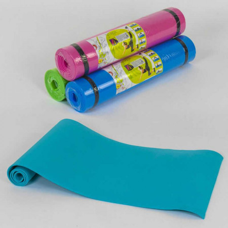 Коврик для йоги С 36548 (25) 4 цвета, толщина 6 мм, 178х59х0,5 см [Пленка]