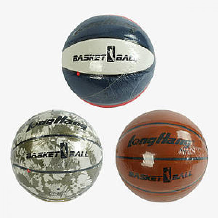 М`яч баскетбольний С 64671 (18) 3 види, 550 грамів, матеріал PU, розмір №7