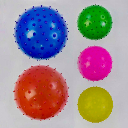 Мяч детский массажный С 40281 (1000) 5 цветов, диаметр 16 см, 35 грамм