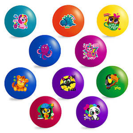 М’яч гумовий  "JumPoPo" JPP10 (укр) (100) "Vladi Toys", діаметр 16 см