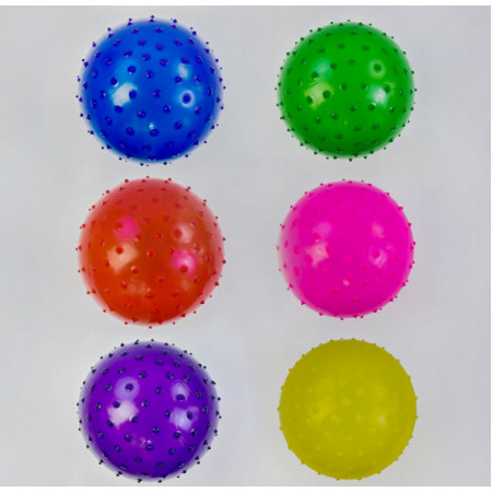 М`яч гумовий масажний С 40279 (1200) 6 кольорів, діаметр 12 см, 23 грами